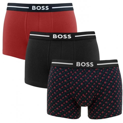 Boss ανδρικά boxers 3pack, κανονική γραμμή 95%cotton 5%elastane 50517836 977